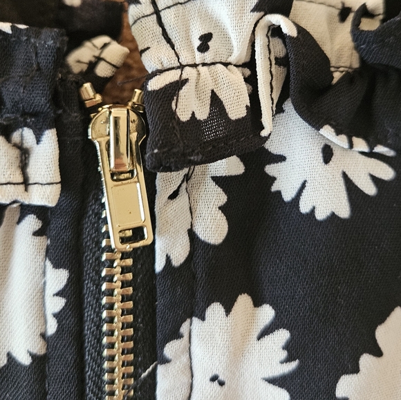 Sabo Skirt Puff Sleeve Lace-Up Corset Cropped Top Black & White Floral Small - Picture 5 of 9